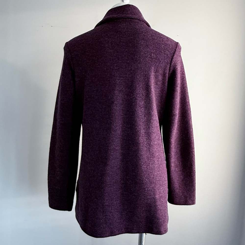 Ibex Pez Coatigan Merino Wool Reese Cardigan Button Up Sweater Jacket M Cabernet - Picture 13 of 16